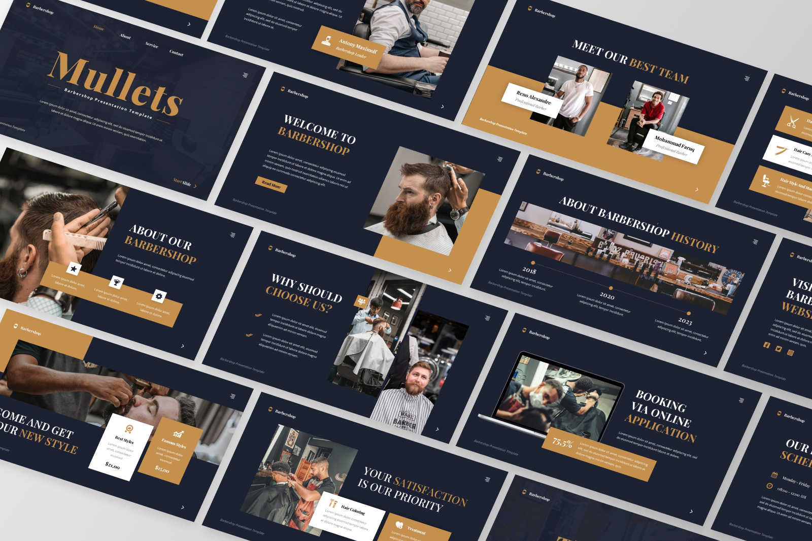 Mullets PowerPoint Template, Presentation Templates